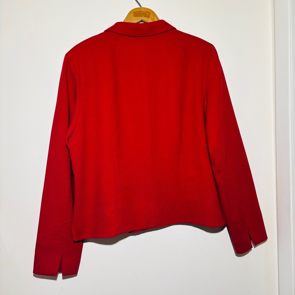 🚨 Final Sale 🚨 Pendleton Red Wool 3 Button Down Workwear Blazer | Size 16 - Picture 3 of 8